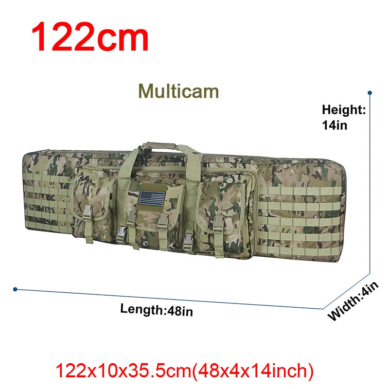 LQARMY 32 38 42 48-inch Tactical Double Rifle Case