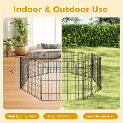 Foldable Metal Pet Playpen for Indoor/Outdoor