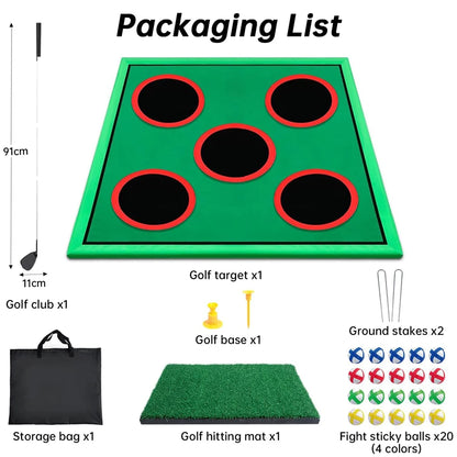 Golf Game Play Set for Golfers Fathers, with 20 Velcro Golf Balls