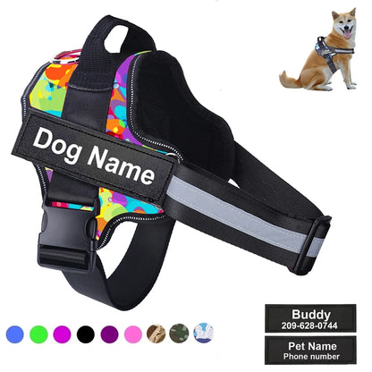 NO PULL Dog Harness with Reflective Material