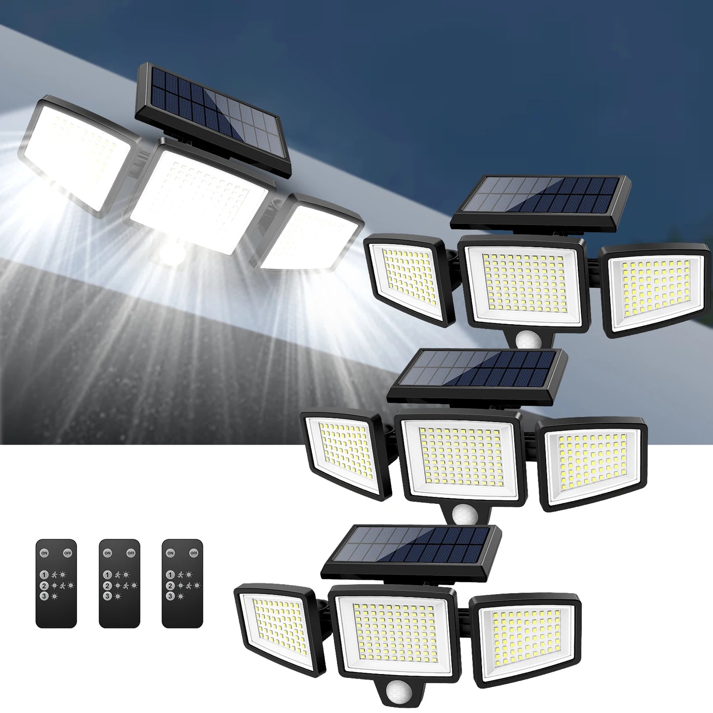 Outdoor Waterproof Solar Light with Motion Sensor 200+ LEDs