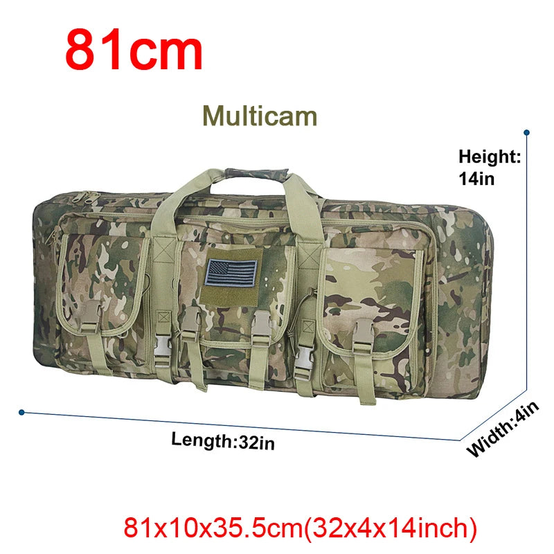 LQARMY 32 38 42 48-inch Tactical Double Rifle Case