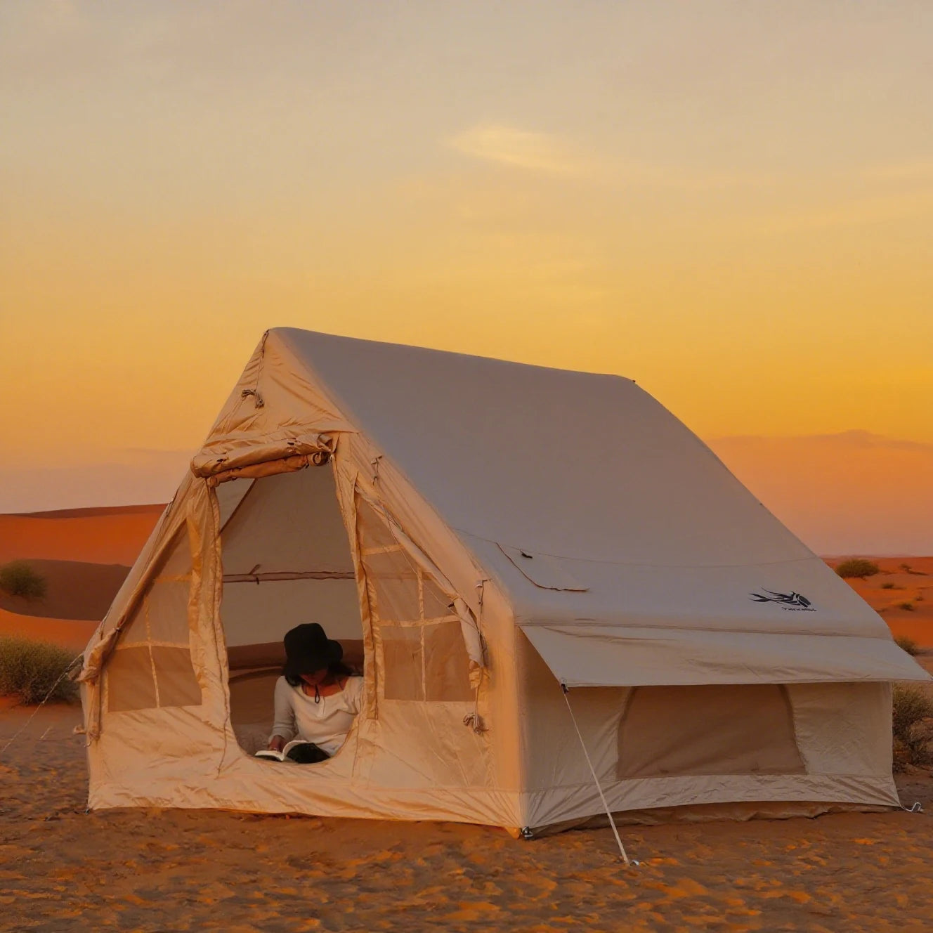Inflatable Tent For Outdoor Recreational With Stove Plug,