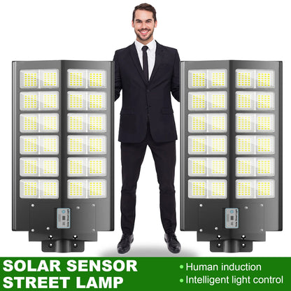 2 Pcs 6000W Outdoor solar light with motion sensor, timer