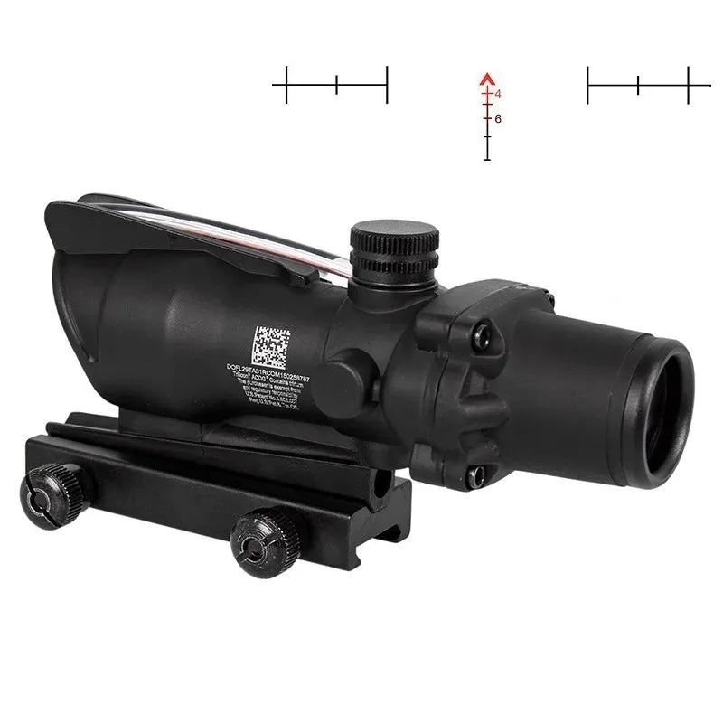 4X32 Hunting Riflescope Real Fiber Optics Grenn Red Dot Illuminated