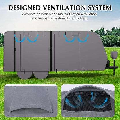 Anti-UV All-weather RV Cover For 20-22/24-27/27-30 FT Travel Trailer