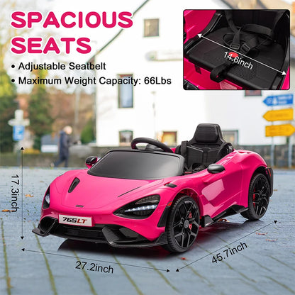 12V electric McLaren 765LT Kid Car with Hydraulic Doors