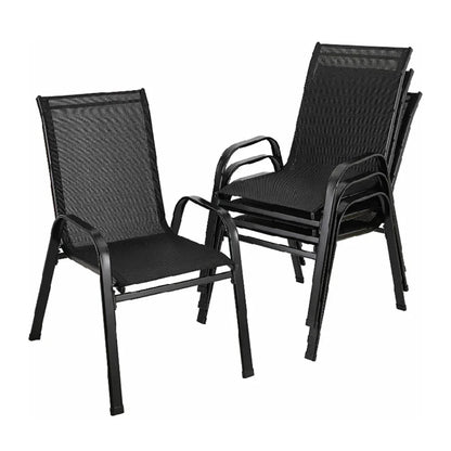 4PCS Garden Chairs black