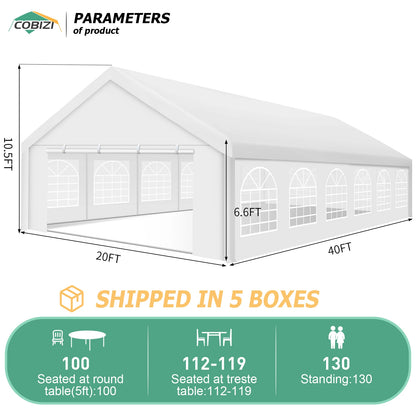 Outdoor 20x40FT Party Tent Heavy Duty, Wedding Tent
