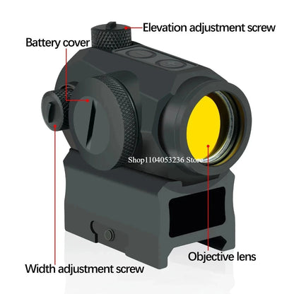 Tactical R5 1x20mm Red Dot Sight 2 MOA Compact Hunting Rifle Optic Shooting