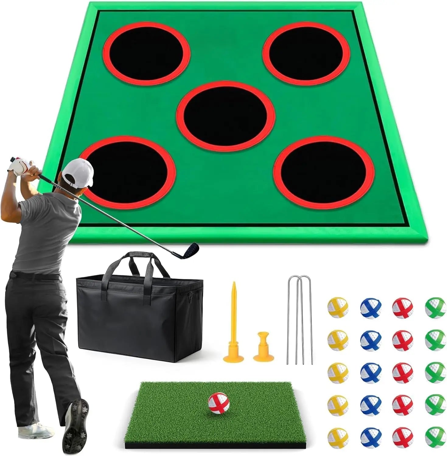 Golf Game Play Set for Golfers Fathers, with 20 Velcro Golf Balls ...