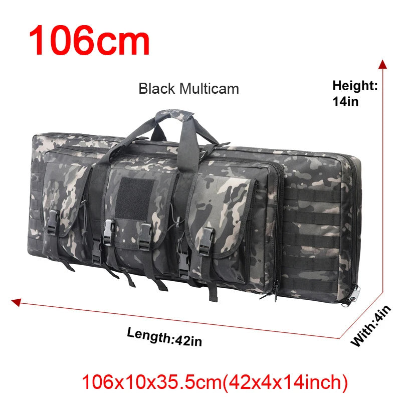 LQARMY 32 38 42 48-inch Tactical Double Rifle Case