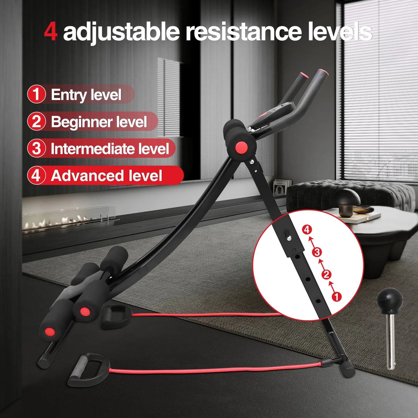 GIKPAL Ab Foldable Workout Equipment Fitness Trainer