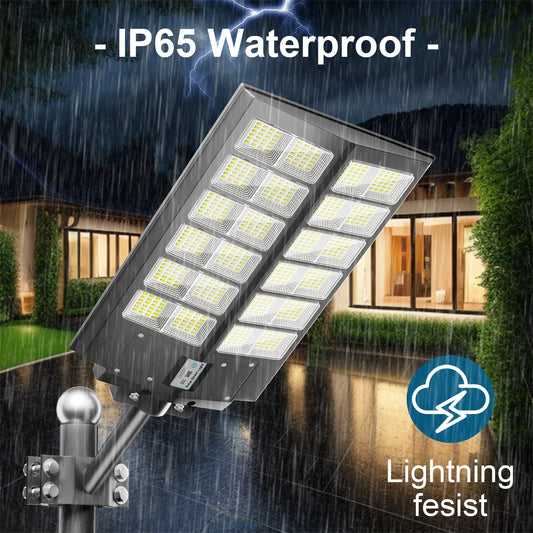 2 Pcs 6000W Outdoor solar light with motion sensor, timer