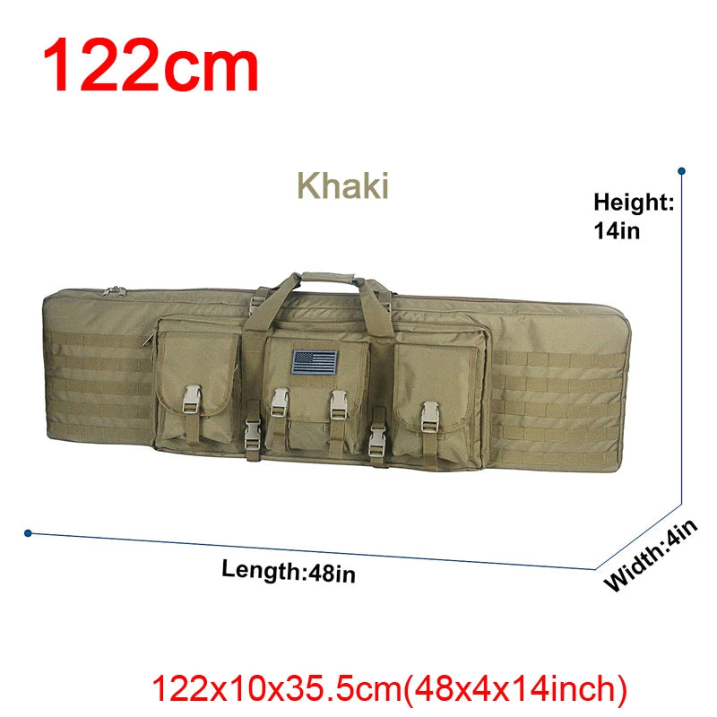 LQARMY 32 38 42 48-inch Tactical Double Rifle Case