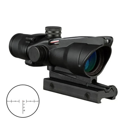 4X32 Hunting Riflescope Real Fiber Optics Grenn Red Dot Illuminated