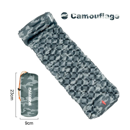 Outdoor Sleeping Pad Camping Inflatable Mattress Built-in Pump Ultralight Air Cushion