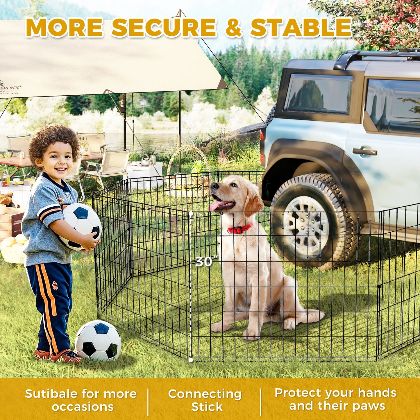 Foldable Metal Pet Playpen for Indoor/Outdoor