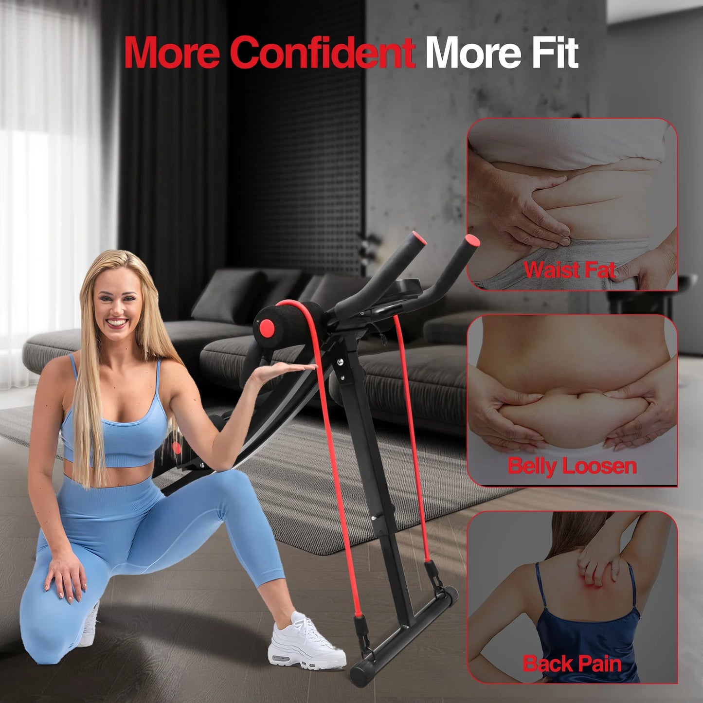 GIKPAL Ab Foldable Workout Equipment Fitness Trainer