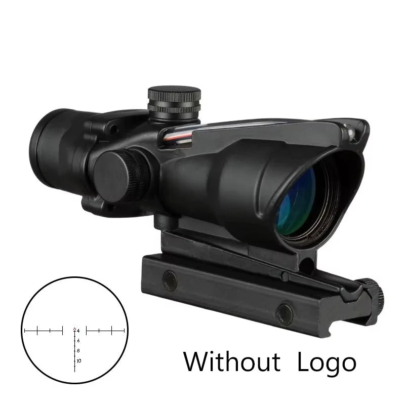 4X32 Hunting Riflescope Real Fiber Optics Grenn Red Dot Illuminated